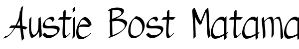 Austie Bost Matamata font preview